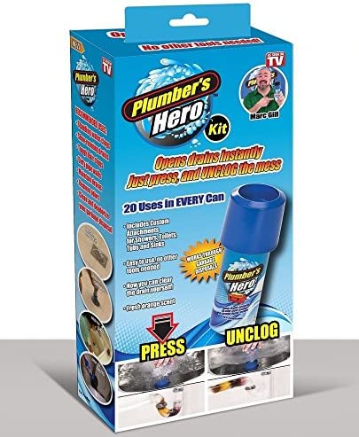 Plumber's Hero Kit - Unclog Drains Instantly - 20 Uses in Every Can onestopbazaar
