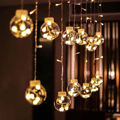 Ball LED String Curtain Lights onestopbazaar