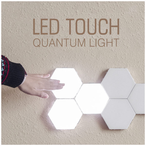 4 pcs Multipurpose Hexagonal Touch Led Wall Lamp with adaptor onestopbazaar