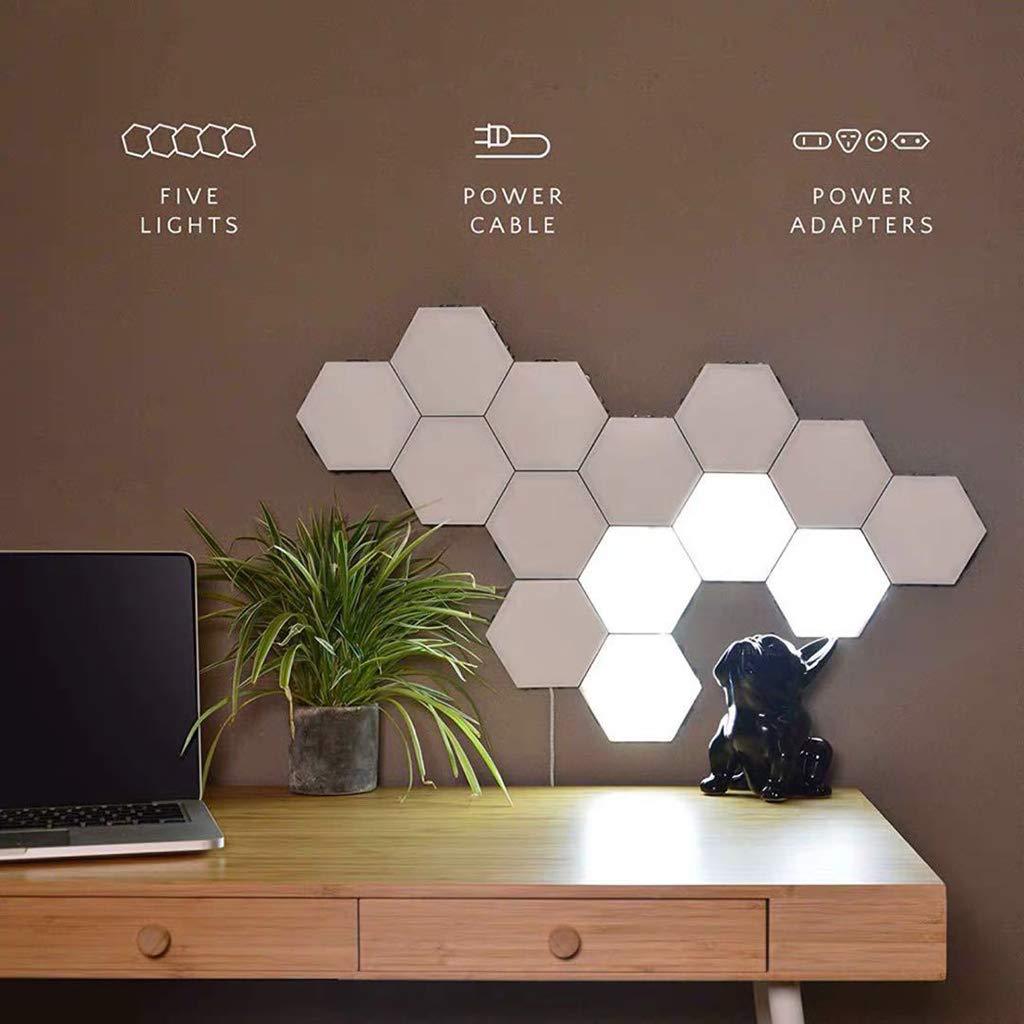 4 pcs Multipurpose Hexagonal Touch Led Wall Lamp with adaptor onestopbazaar