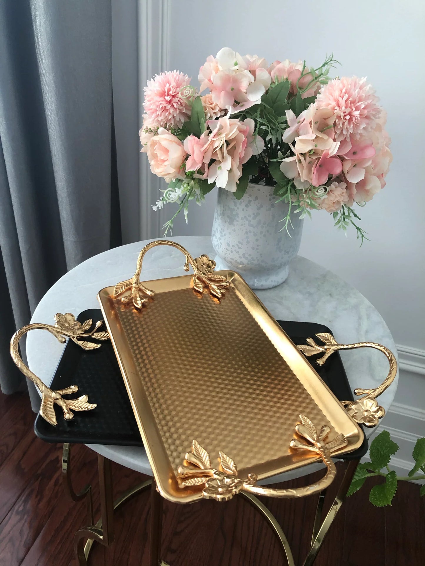 Golden Fiber Material Tray onestopbazaar