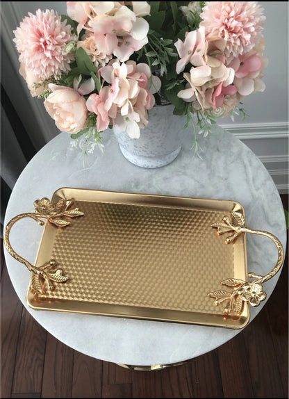 Golden Fiber Material Tray onestopbazaar