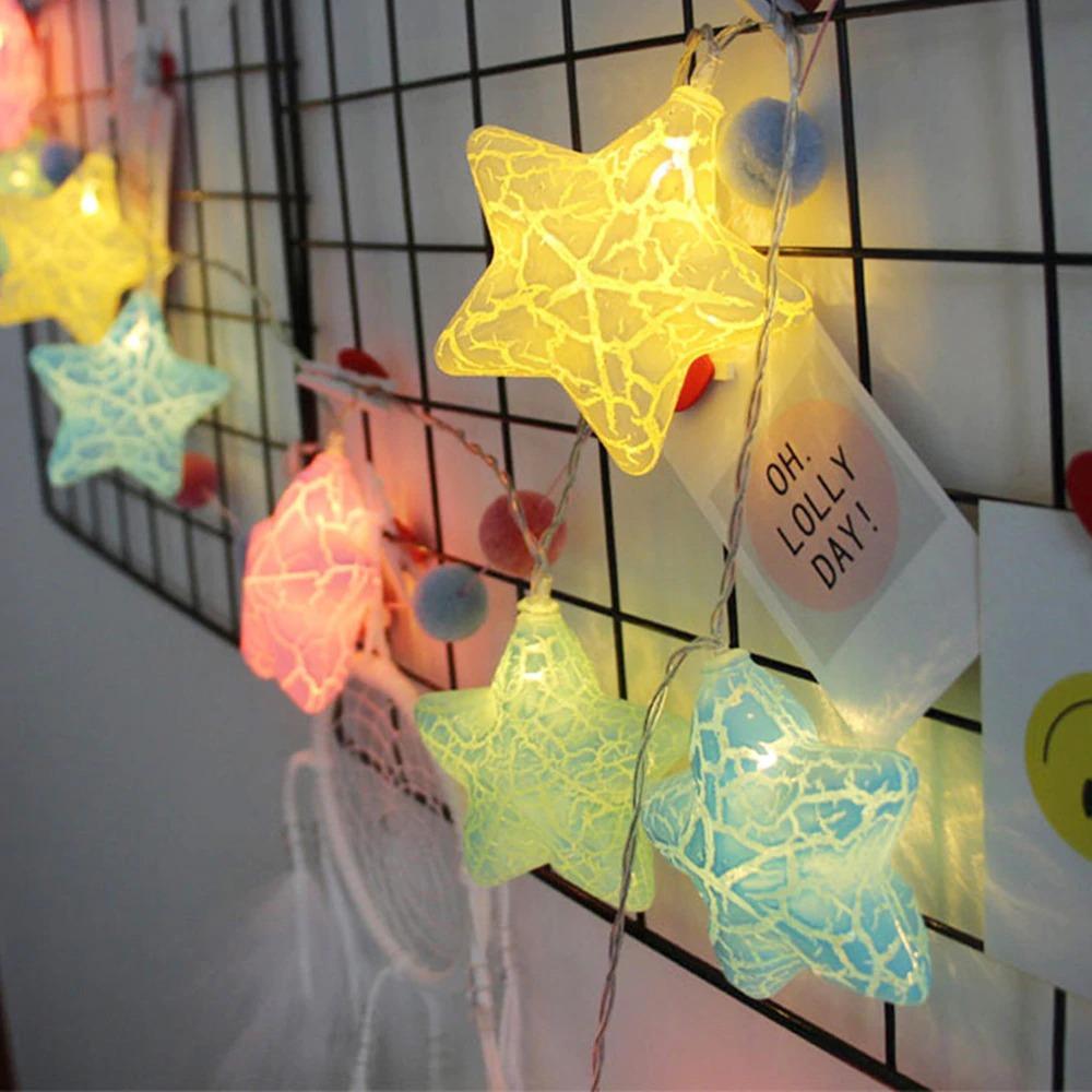 10 LED Crack Stars Fairy Lights Battery Operated onestopbazaar