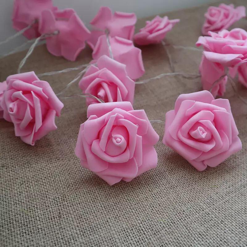 10 Pink Rose Fairy Lights onestopbazaar