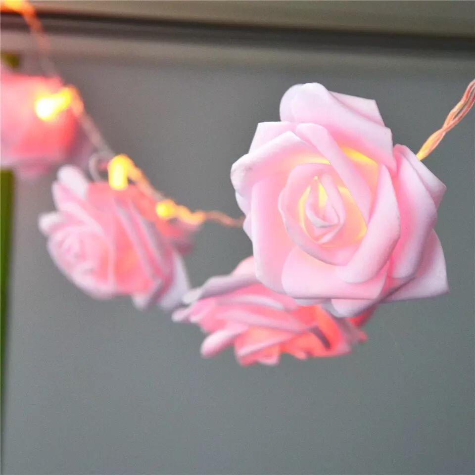 10 Pink Rose Fairy Lights onestopbazaar