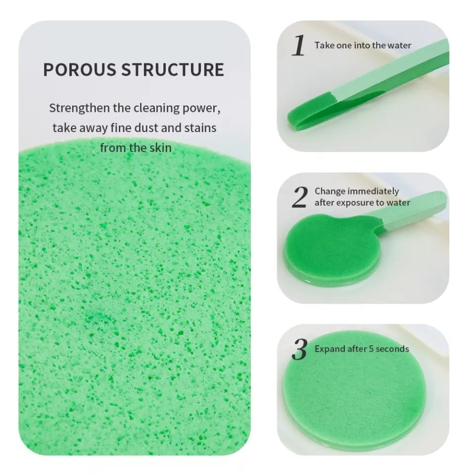 12pcs/set Cosmetic Puff Compressed Cleaning Sponge onestopbazaar