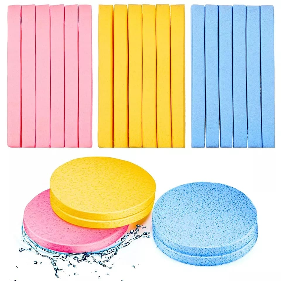 12pcs/set Cosmetic Puff Compressed Cleaning Sponge onestopbazaar
