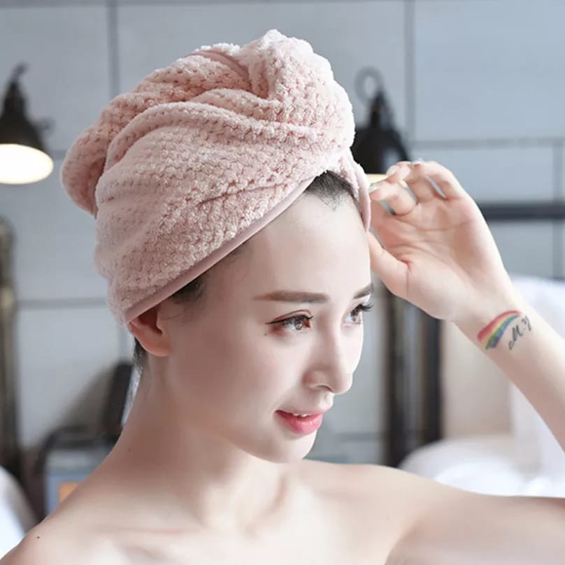 2 Quick Dry Twist Hair Turban Towel Hair Wraps Bath Towel Cap Hat onestopbazaar