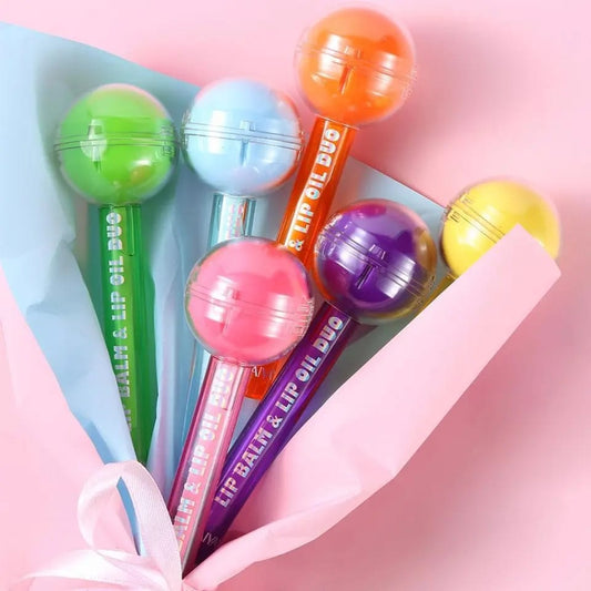 2 in 1 Lollipop Lipgloss & Lip balm onestopbazaar