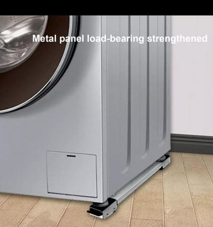 2Pcs Refrigerator Stand Practical Washing Machine Bracket Strong Load-bearing Carbon Steel Washing Machine Refrigerator Base onestopbazaar