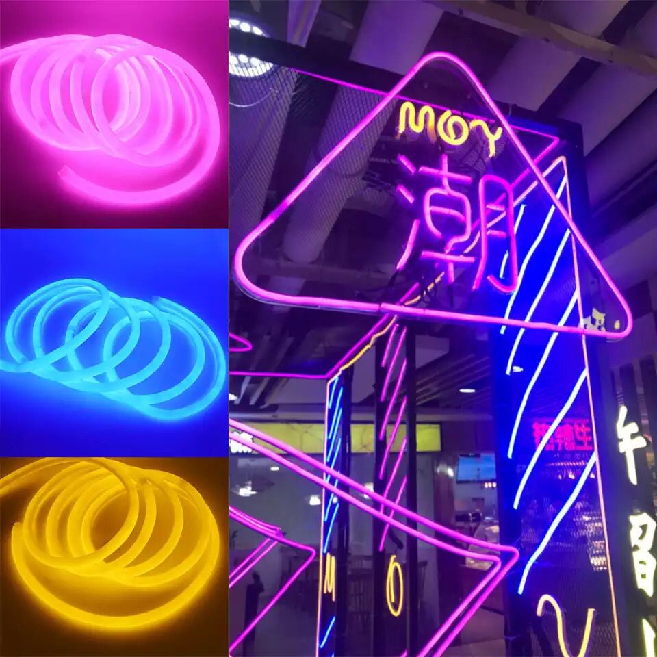 5 Meter led round flexible light strip 360 degree luminous neon light AC 220v outdoor highlight decoration waterproof onestopbazaar