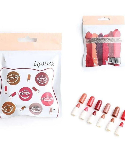 6 Pieces Mini Korean Matte Velvet Lipsticks onestopbazaar