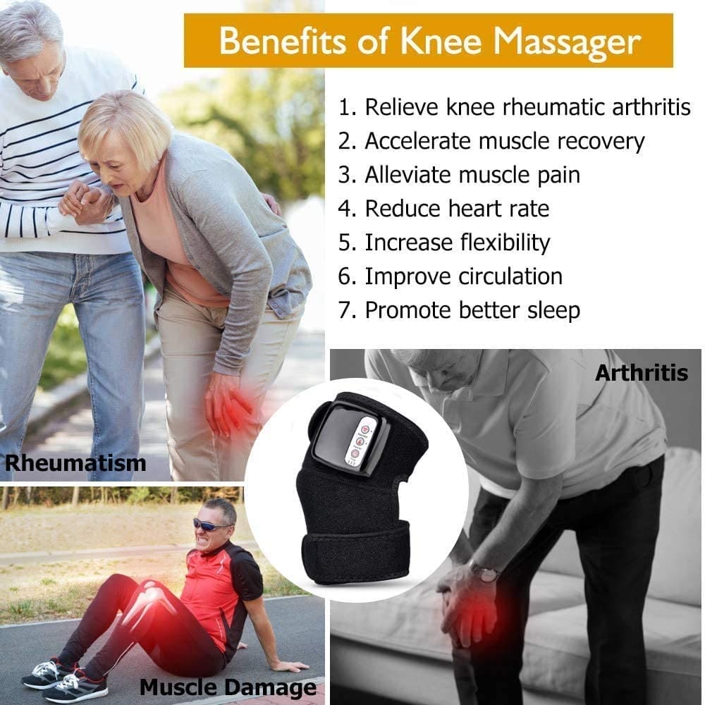 HEATED AND VIBRATING KNEE MASSAGER