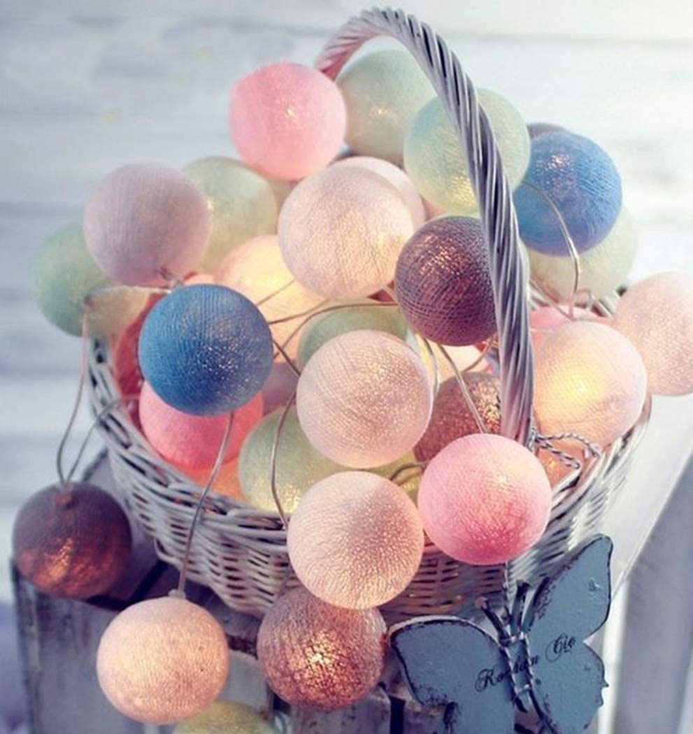 Cotton Balls String Fairy Lights onestopbazaar