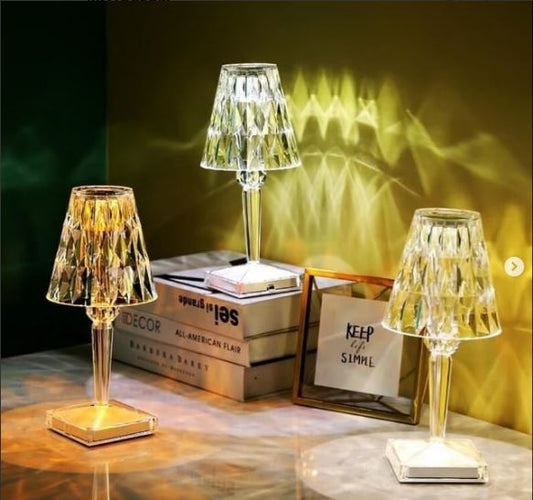 Crystal Diamond Table Lamp Transparent Mini Bedroom Decoration Atmosphere Small Table Lamp Led Night Light onestopbazaar