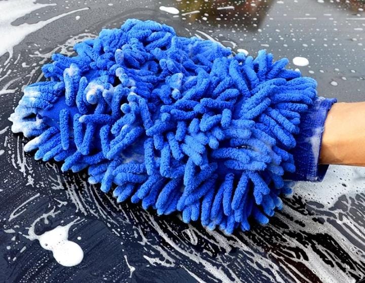 Double-side Microfiber Cleaning Glove Soft Chenille Car Body Washing Mitt Towels Duster Auto Care Gloves Car Accessories onestopbazaar