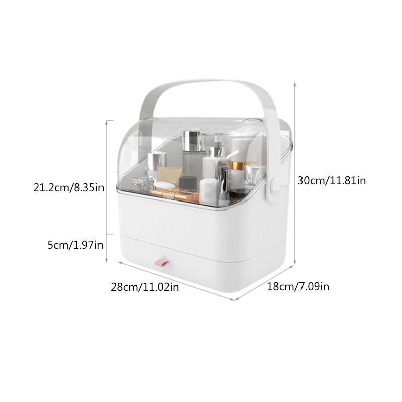 Drawer Type Transparent Dustproof Cover Cosmetics Storage Box onestopbazaar