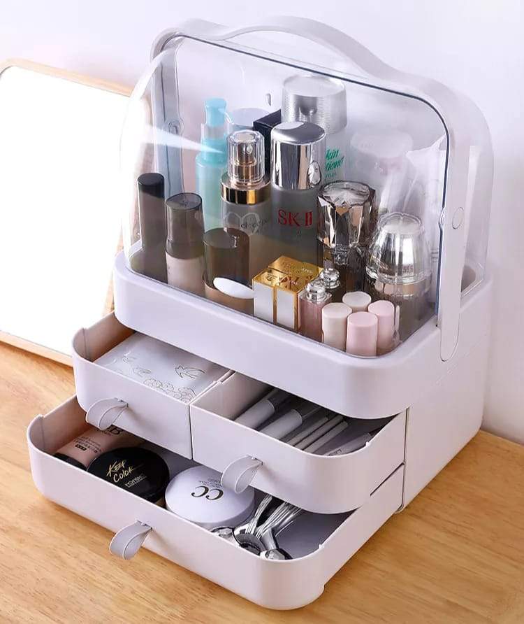 Drawer Type Transparent Dustproof Cover Cosmetics Storage Box onestopbazaar