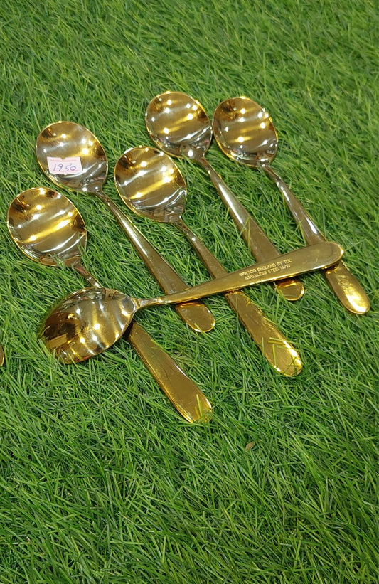 6pcs Golden Spoon Set onestopbazaar