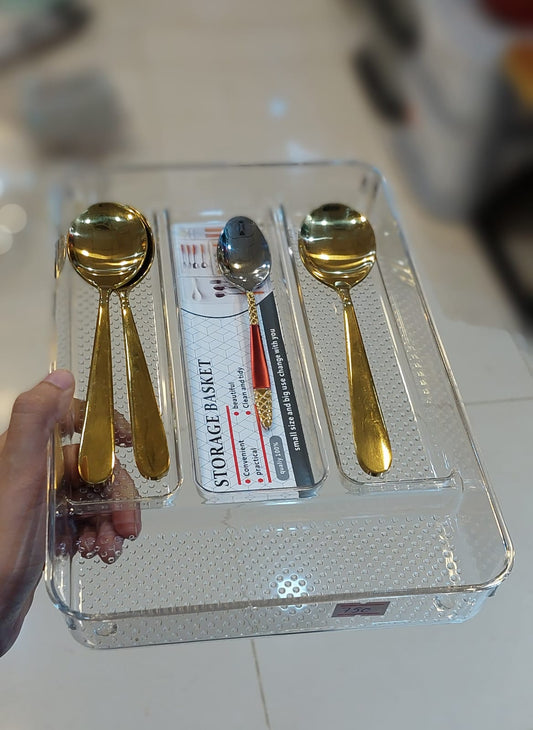 Acrylic Cutlery Tray onestopbazaar