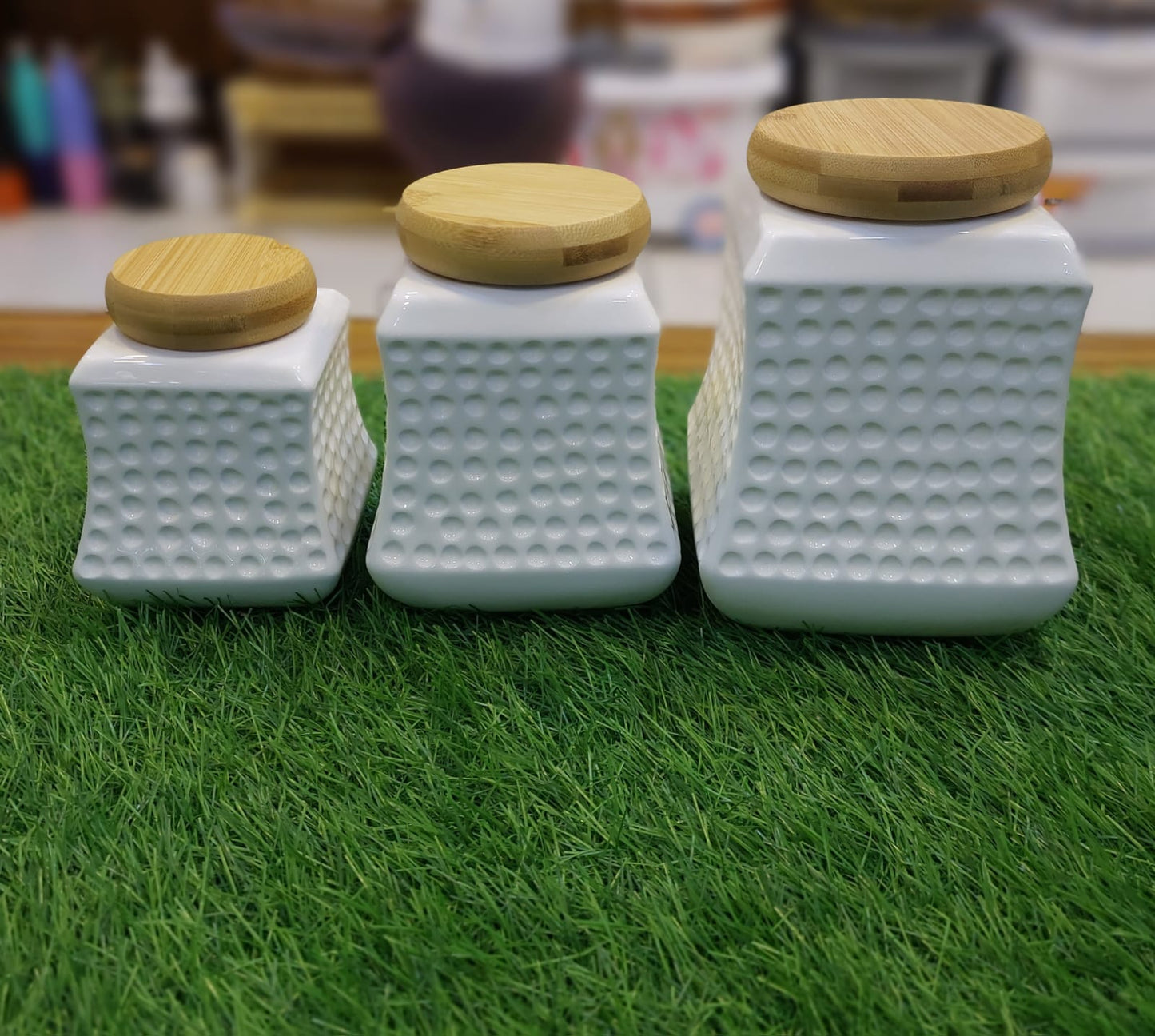Set of 3 Ceramic Airtight Jars onestopbazaar