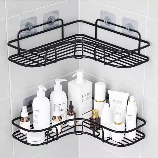 Iron Shelf Holder Wall Mounted Corner Shelves - Storage Cosmetic Basket Home Shelf Organizer Bathtub Accessories onestopbazaar
