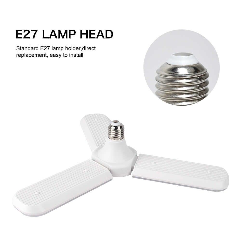 LED Bulb 45W E27 110V ,220V  SMD 2835 228 led  Super Bright Folding Fan Blade Angle Adjustable Ceiling Lamp Home Energy Saving Lamp onestopbazaar