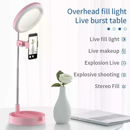 LED Ring Light Tricolor Fill Light For Selfie Makeup Photography Video Live Stream Lamp Stand Mobile Phone Stand onestopbazaar