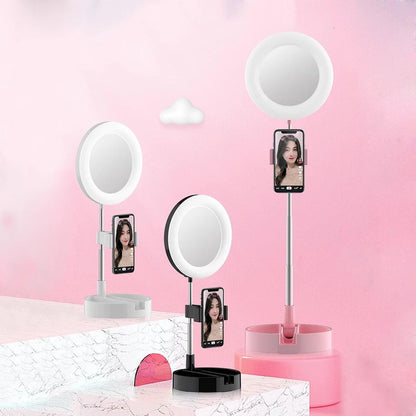 LED Ring Light Tricolor Fill Light For Selfie Makeup Photography Video Live Stream Lamp Stand Mobile Phone Stand onestopbazaar