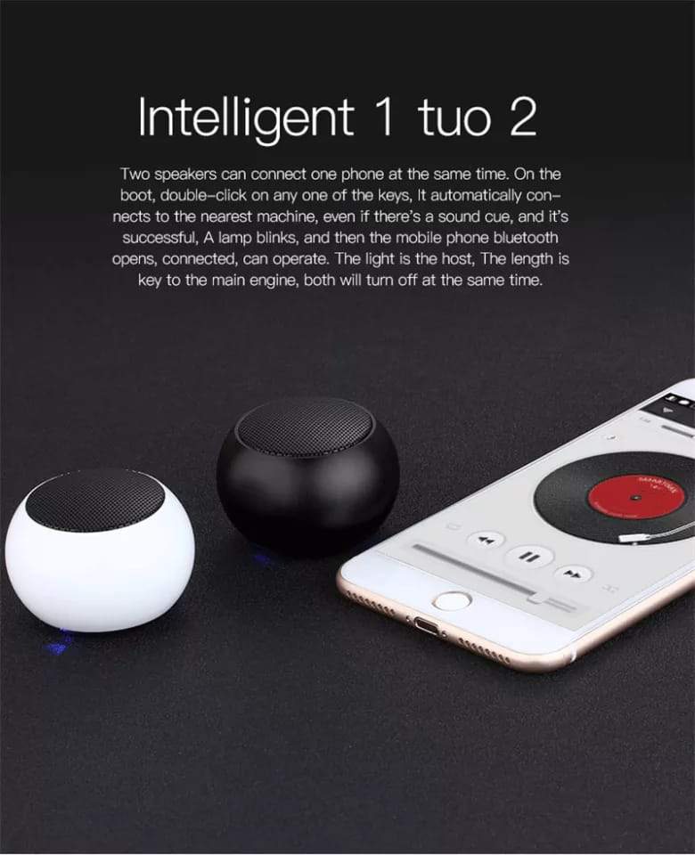 Mini Portable Wireless Bluetooth Speaker Metal Music Player Stereo Subwoofer Loudspeaker Speakers For iPad Smartphones onestopbazaar