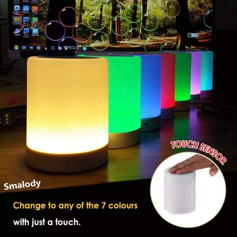 Portable Bluetooth Speaker with Smart Touch LED Mood Lamp. onestopbazaar