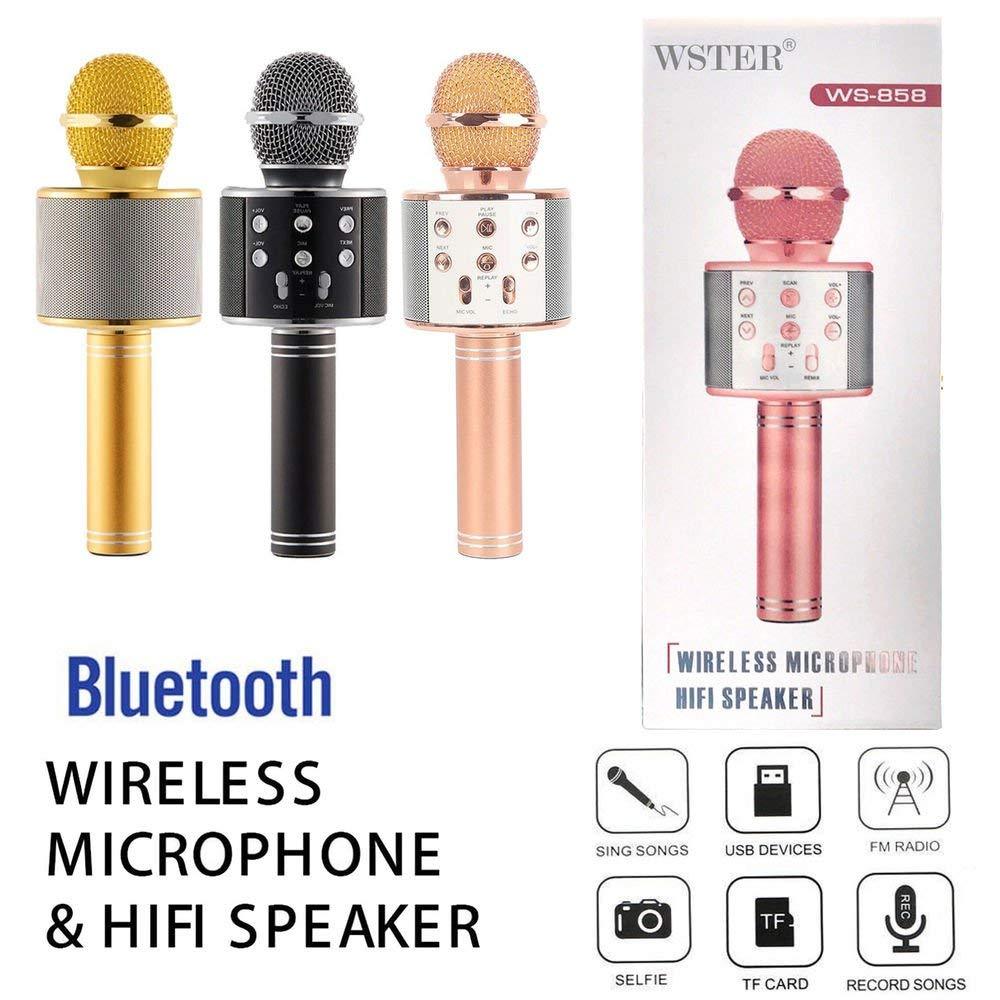 Portable WS-858 Wireless Speaker Microphone Kifi Hifi Bluetooth Player WS858 onestopbazaar