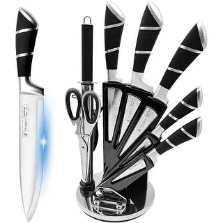 Sharp Knife Set With Rotate Stand onestopbazaar