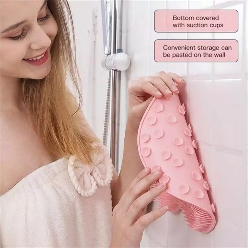 Silicone Rub Back Brush Bathroom Non-slip Wash Foot Pad Massage onestopbazaar