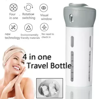 Smart Travel Dispenser Bottle Set 4 IN 1 Toiletries Kit Travel Bottles onestopbazaar