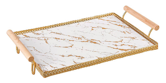Gold Frame Tray With Handle onestopbazaar
