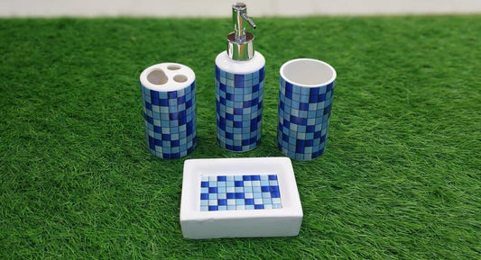 4pcs Washroom set - Blue onestopbazaar