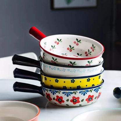 Ceramic bowl with handle onestopbazaar